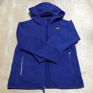 L.L. Bean Purple Zip Up Hooded Jacket Size 10-12